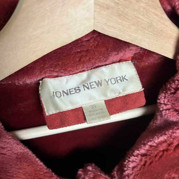 Jones New York Red Women Button Up Coat Size XL - Picture 3 of 8